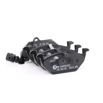 Image of 1J0698151F, JZW698151 Brake pad set ATE Ceramic 13.0470 7117.2 incl. wear warning contact VOLKSWAGEN: Golf 4, 6, 5, AUDI: A2, A3 Sportback