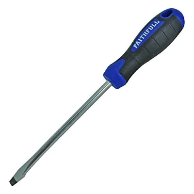 Image of Faithfull SDF150 150 x 8mm Slotted Flared Soft Grip Screwdriver
