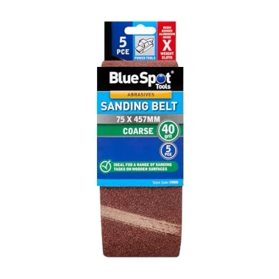 Image of Blue Spot Tools 5 PCE 40 Grit 75 X 457MM Sanding Belt