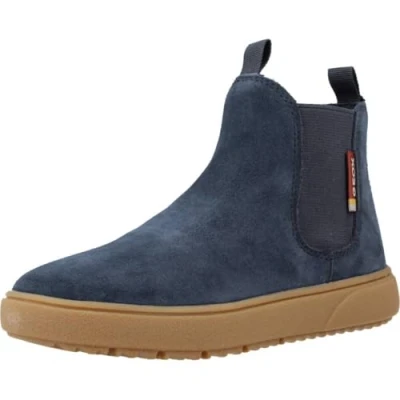 Image of Geox J Theleven Classic ankle boots for kids, Size: 7K, Azul Leather