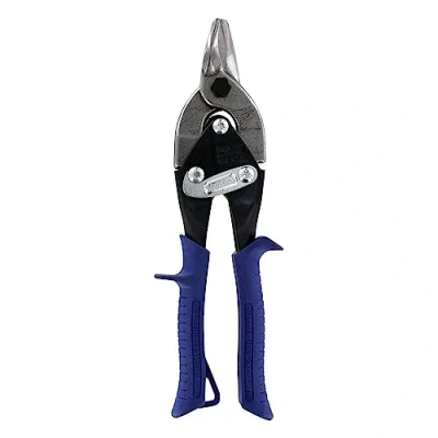 Image of MIDWEST Bulldog Aviation Tin Snip Straight Cut Cutting Shears with Forged Blade &amp; Kush&#039;n Power Comfort Grips MWT 6716B , Blue