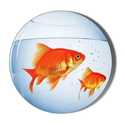 Image of GOLDFISH BOWL 38mm Round Fridge Magnet