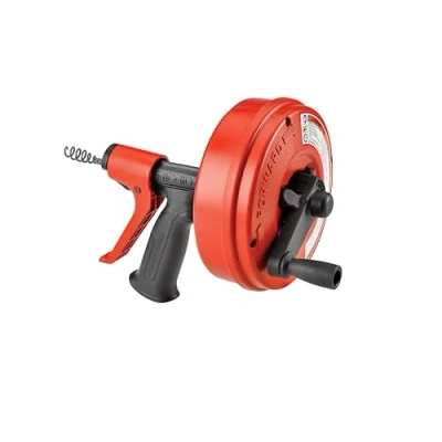Image of RIDGID 57043 Power Spin with AUTOFEED, Maxcore Drain Cleaner Cable, and Bulb Auger to Remove Clogs