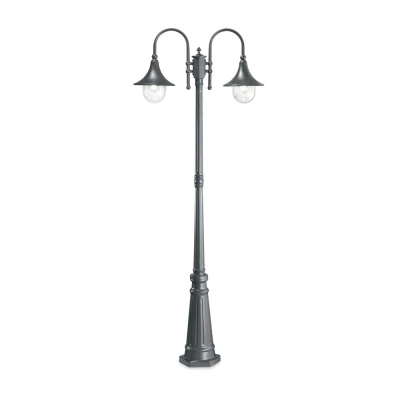 Image of Cima Outdoor Lamp Post 2 Lights Anthracite IP43, E27
