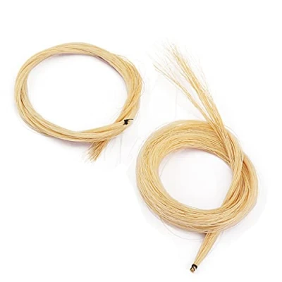 Image of Alnicov 2 Hanks 31.5Inch Professional Violin Bow Hair Made of Mongolian Horse for Accessories