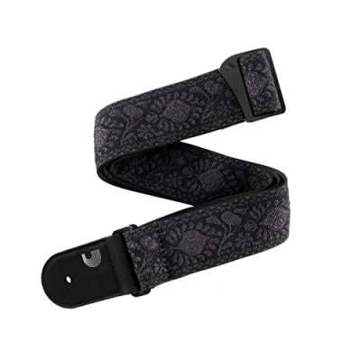 Image of D&#039;Addario Woven Guitar Strap Accessories Electric Strap, Acoustic &amp; Bass Moneterey Black Tubular