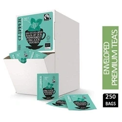 Image of Clipper Organic Peppermint Tea Bags 250 Individually Wrapped Infusion Teabag Sachets Bulk Buy for Home &amp; Catering Caffeine Free Fairtrade Herbal Natural, Unbleached Biodegradable