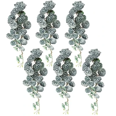 Image of Leaf Design Artificial Hanging Plants Multipack,50cm