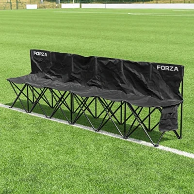 Image of FORZA Portable Aluminium Team Benches 4, 6 &amp; 8 Seat Available Folding Chairs for Subs (Without Shelter, Seater Pro)