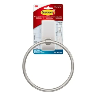 Image of Command Towel Ring [Removable]: 1 (Satin Nickel)