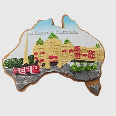 Image of Melbourne Australia Map Style Fridge magnet tourist souvenir gift,Home &amp; Kitchen Decoration magnetic sricker. refrigerator