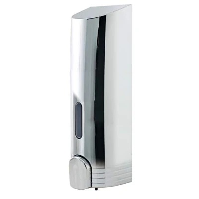 Image of Euroshowers Liquid Soap/Shower/Shampoo/Gel Dispenser (Tall Round Single, Chrome)