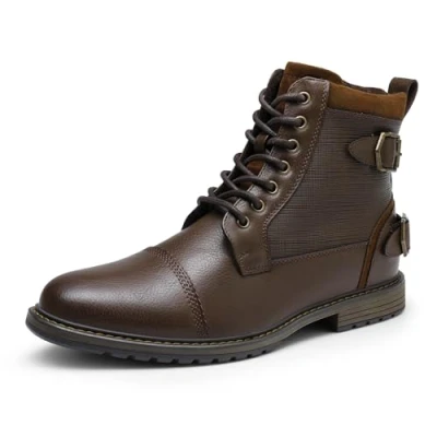 Image of Bruno Marc Men&#039;s Philly Dress Chukka Boots,Size 10,Brown,Philly_10
