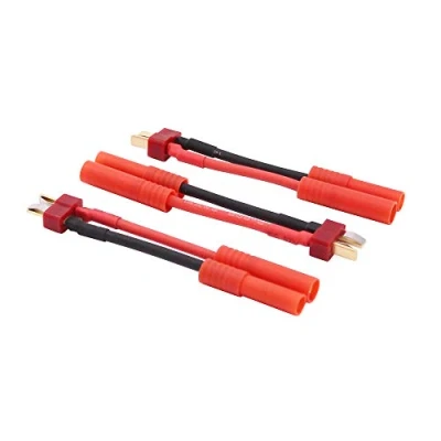 Image of BDHI 3pcs Deans T plug Male To HXT 4.0mm Female Bullet Connector Adapter Cable 14awg 5cm Wire(B142 3)