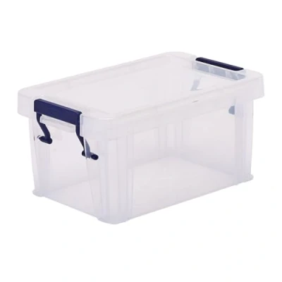 Image of BANKERS Box Storage 1L (6 Pack) BPA Free, Stackable Plastic Organizer with Clip Lock Lid, Impact Resistant &amp; Fully Recyclable for Home Office Supplies