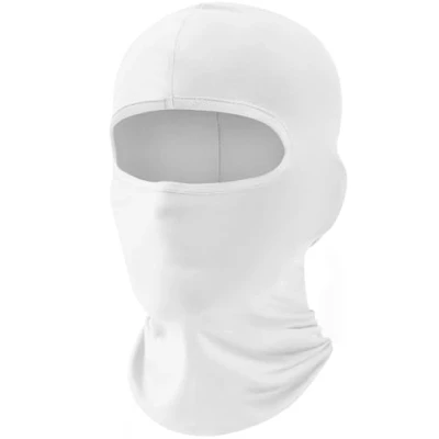 Image of fuinloth Balaclava Ski Face Mask, Motorcycle Cycling Neck Warmer for Helmet, UV Protector Scarf Men/Women White