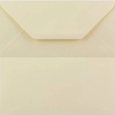 Image of DL Coloured Envelopes for Greeting Cards Wedding Invitations &amp; Crafts (110x220mm) Pack of 100 (Cream)