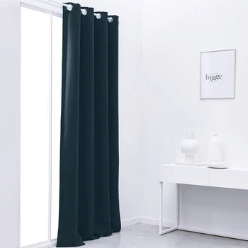 Image of TODAY Rideau Occultant 140/240 Polyester Essential Paon &#039;s Curtains, blinds in Blue
