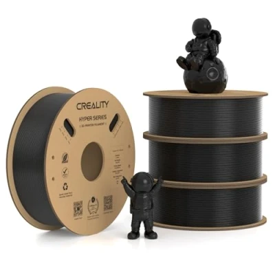 Image of Creality Hyper PLA Filament 1.75 mm, 4 KG 3D Printer for High Speed Printing 30 600mm/s, Durable and Smooth, Dimensional Accuracy +/ 0.03 Most Printers (Black) Pack
