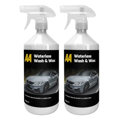 Image of AA Car Essentials 2 x 1L Waterless wash and Wax with Carnauba cleaner/polish