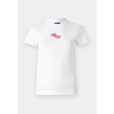 Image of Karl Lagerfeld Jeans SLIM TEE Print Tshirt, Women&#039;s, Size: Small, White