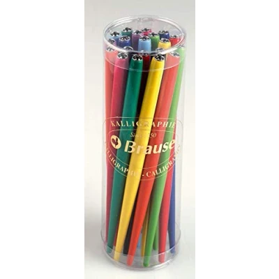 Image of Brause 1619B Pack of 20 nib holders, assorted solid colours