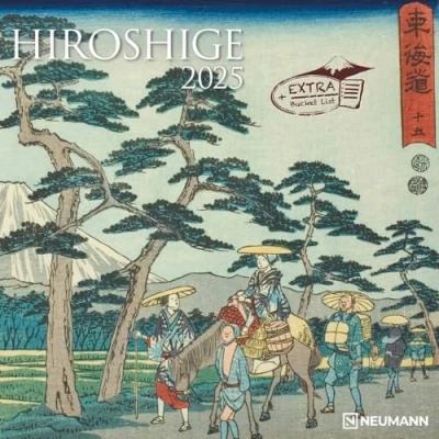 Image of Hiroshige 2025 Wand Kalender Broschüren 30x30 30x60 geöffnet Kunst