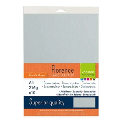 Image of Florence Cardstock Textured Coloured Card Making Supplies A4 Blue 10 Sheets Paper for Scrapbooking, Making, Die Cutting and Crafts 216 GSM Air