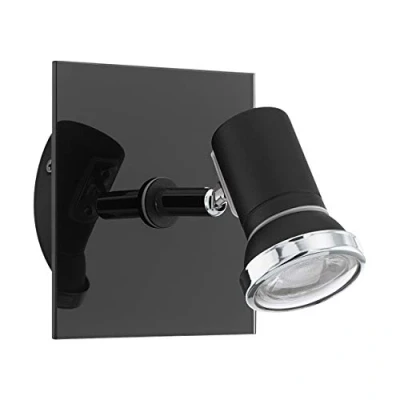 Image of Eglo Lighting Tamara Single Spot Light Black Chrome IP44