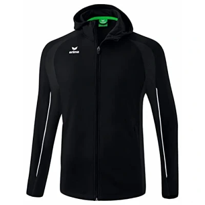 Image of Erima Liga Star Training Jacket with Hood, Black/White, XL