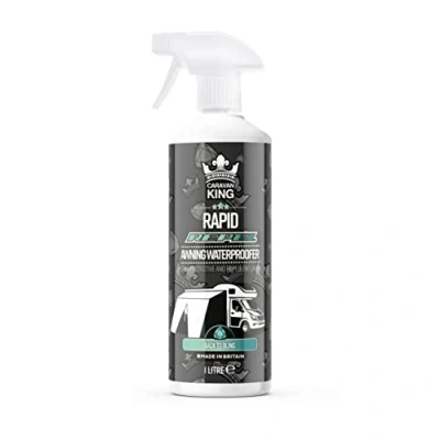 Image of Caravan King Awning &amp; Canopy Protector Waterproofer Spray Repels Water and Spillages 1 Litre