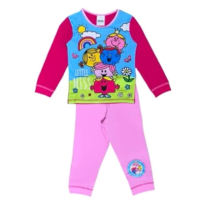 Image of Mr.Men Little Miss Girls Pyjamas, Multicoloured, Age 18 24 Months