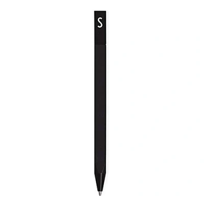 Image of Design Letters Personalised Engraved Black Ballpoint Ink Pen (A Z) with Initial for Business, Writing, Graduation, journaling, Signature Pens Ideal Stationary &amp; Gift