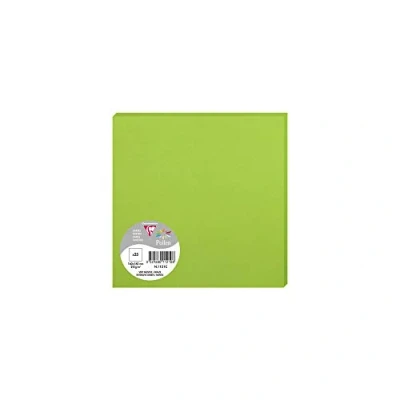 Image of Clairefontaine Ref 1121C Pollen Card (Pack of 25 Sheets) 160 x 160mm Sized, Acid Free, Inkjet &amp; Laser Compatible, Easy to Write On, 210gsm Intensive Green