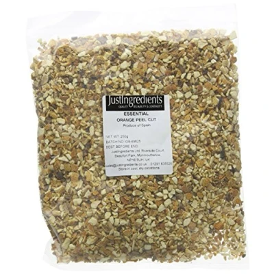 Image of JustIngredients Essentials Orange Peel Coarse Cut, 250 g Pack of 4
