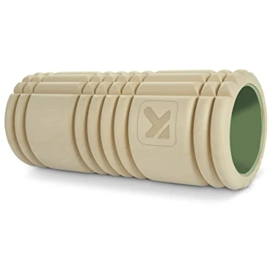 Image of TRIGGERPOINT Eco Grid Foam Roller for Exercise, Deep Tissue Massage and Muscle Recovery, Original (13 Inch), Tan