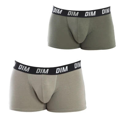Image of Dim Mens Pack 2 Boxers Sport Stretch D0DA8 man Green Size Large