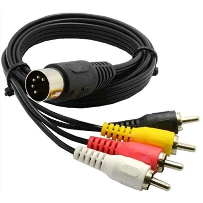 Image of innov8 5 Pin Male Din Plug to 4 x RCA Phono Plugs Audio Cable Connector Cord 1.5m