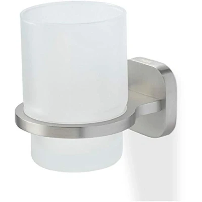 Image of Tiger Ramos Tumbler Holder, Zamac, Stainless Steel Brushed, 7.7 x 9.6 10.4 cm