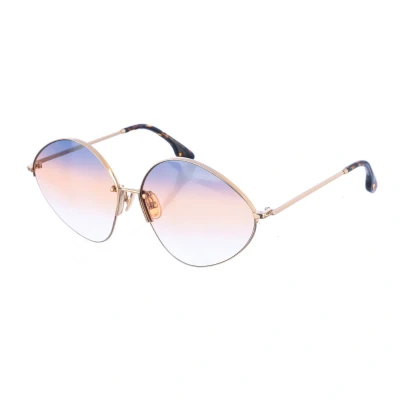 Image of Victoria Beckham VB220S WoMens oval shaped metal sunglasses Gold material_metal1 One Size