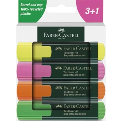 Image of Faber Castell 254844 Highlighter Textliner Set of 4 1548