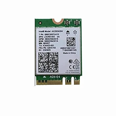 Image of Wireless Dual Band WiFi 6 Intel AX200 NGFF Network Card with 2.4G/5G 802.11ac/ax MU MIMO