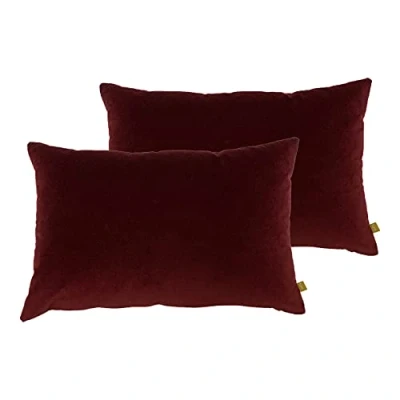 Image of furn. Contra Cushions (Twin Pack) Burgundy Size 40cm (w) x 60cm (l)