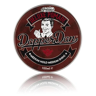 Image of Dapper Dan Deluxe Pomade, Medium Hold Shine Hair Pomade for Men, Flexible Water Based a Professional Look, 1 x 100ml