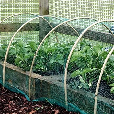Image of Garden Mile Mesh Netting Bird Fruit Fencing, Pest Protection with Bamboo Frame for Fruiting Plants Ponds keep Animals off Trees (20 x Canes 120cm)