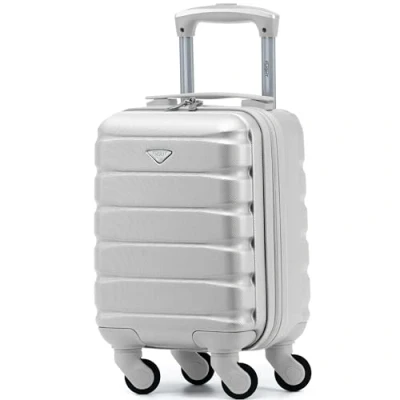 Image of Flight Knight Lightweight 4 Wheel ABS Hard Case Suitcases Cabin Carry On Hand Luggage Approved for Over 100 Airlines Including British Airways, easyJet &amp; Maximum Size Ryanair 40x20x25cm