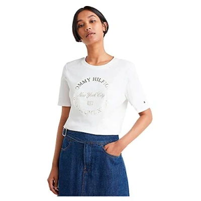Image of Tommy Hilfiger S/S Knit Tops White (Ecru)