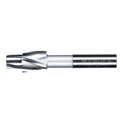 Image of PFERD HSS Flat Countersink with Guide pins, Diameter 20.0 mm, Shaft 12.5 DIN 373, fine, 25203106 for Through Holes.