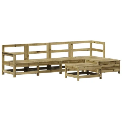 Image of vidaXL 6 Piece Garden Lounge Set Impregnated Wood Pine
