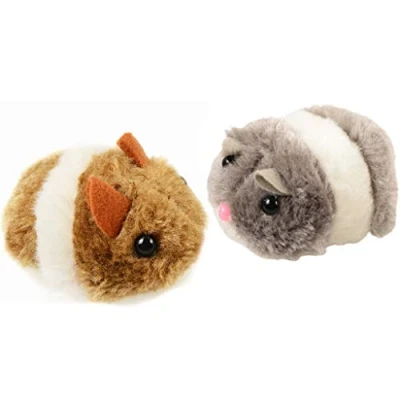 Image of WT DDJJK Baby Doll,Pull String Mouse Vibrating Movable Interactive Toy Fluffy Plush Mice for Cats